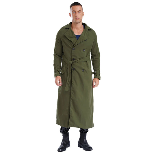 Luvik | Zweireihiger Herren Trenchcoat Mit Gürtel