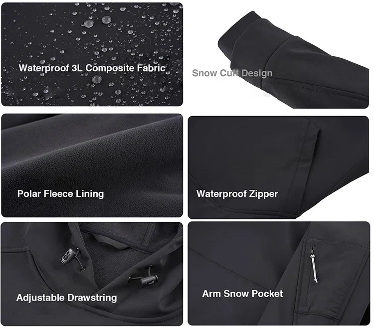 Luvik | Übergroßer, Winddichter Und Wasserdichter Ski Kapuzenpulli Für Damen