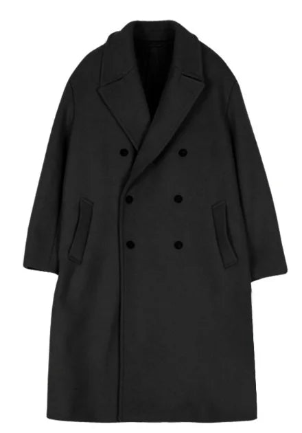 Luvik | Zweireihiger Langer Trenchcoat Für Herren