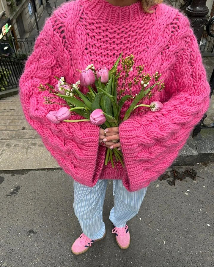 Luvik | Übergroßer Pullover Mit Zopfmuster Für Damen