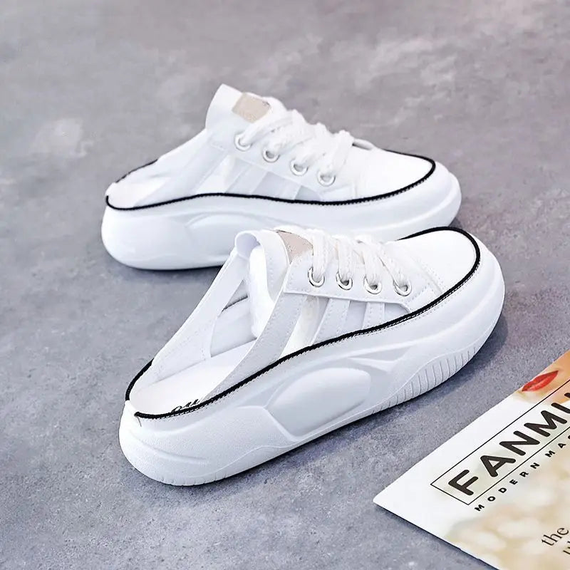 Luvik | Puolipitkä Slip-On Valkoiset Kengät