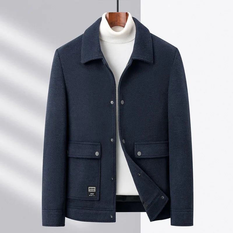 Luvik | Wolljacke Mit Druckknopftaschen