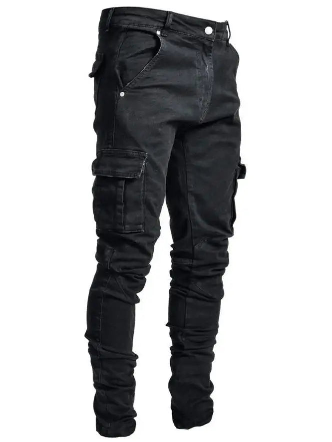 Luvik | Herren Cargojeans Aus Gewaschenem Denim Mit Mehreren Taschen