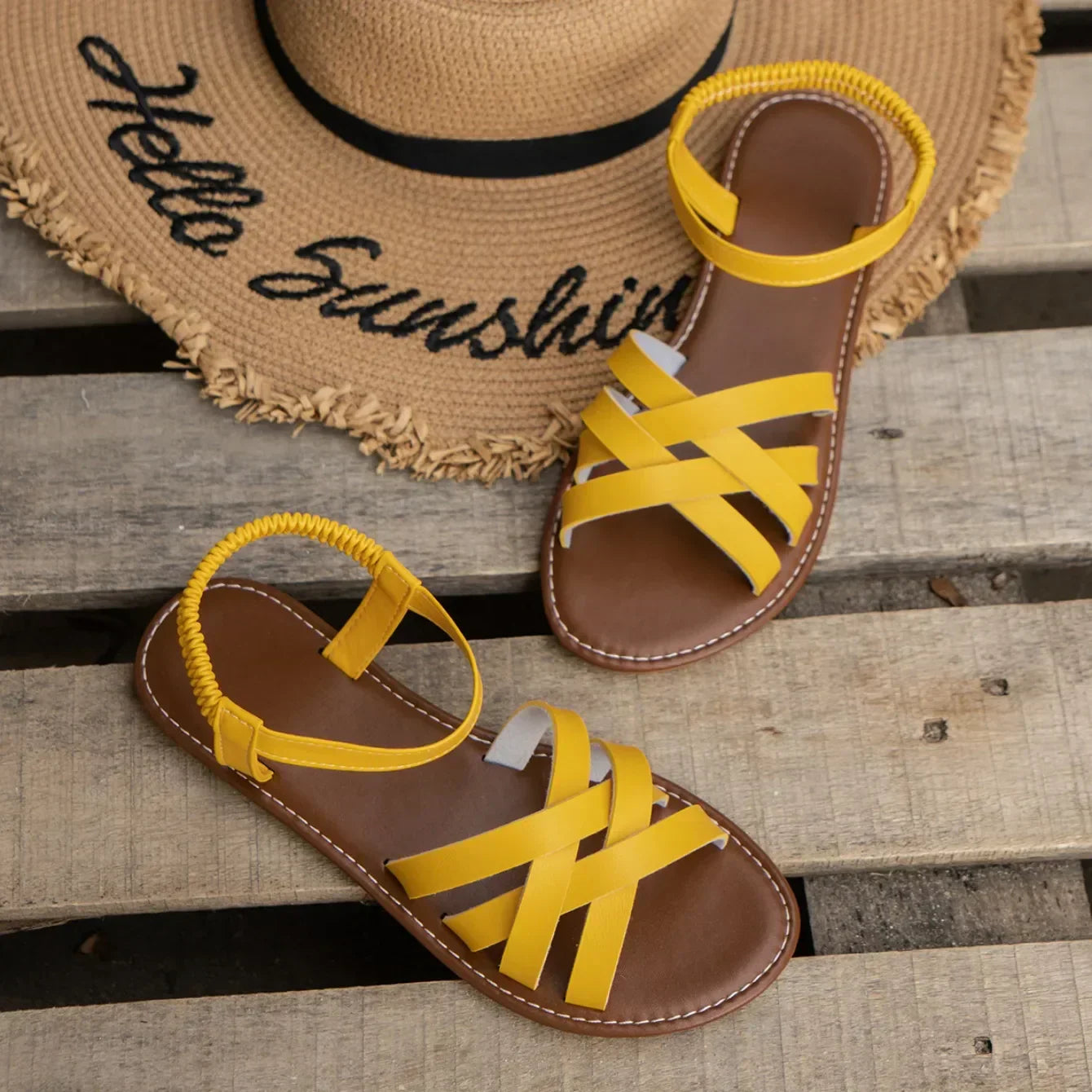 Luvik | Litte Roman tyyli Sandalet Nahka Slip on