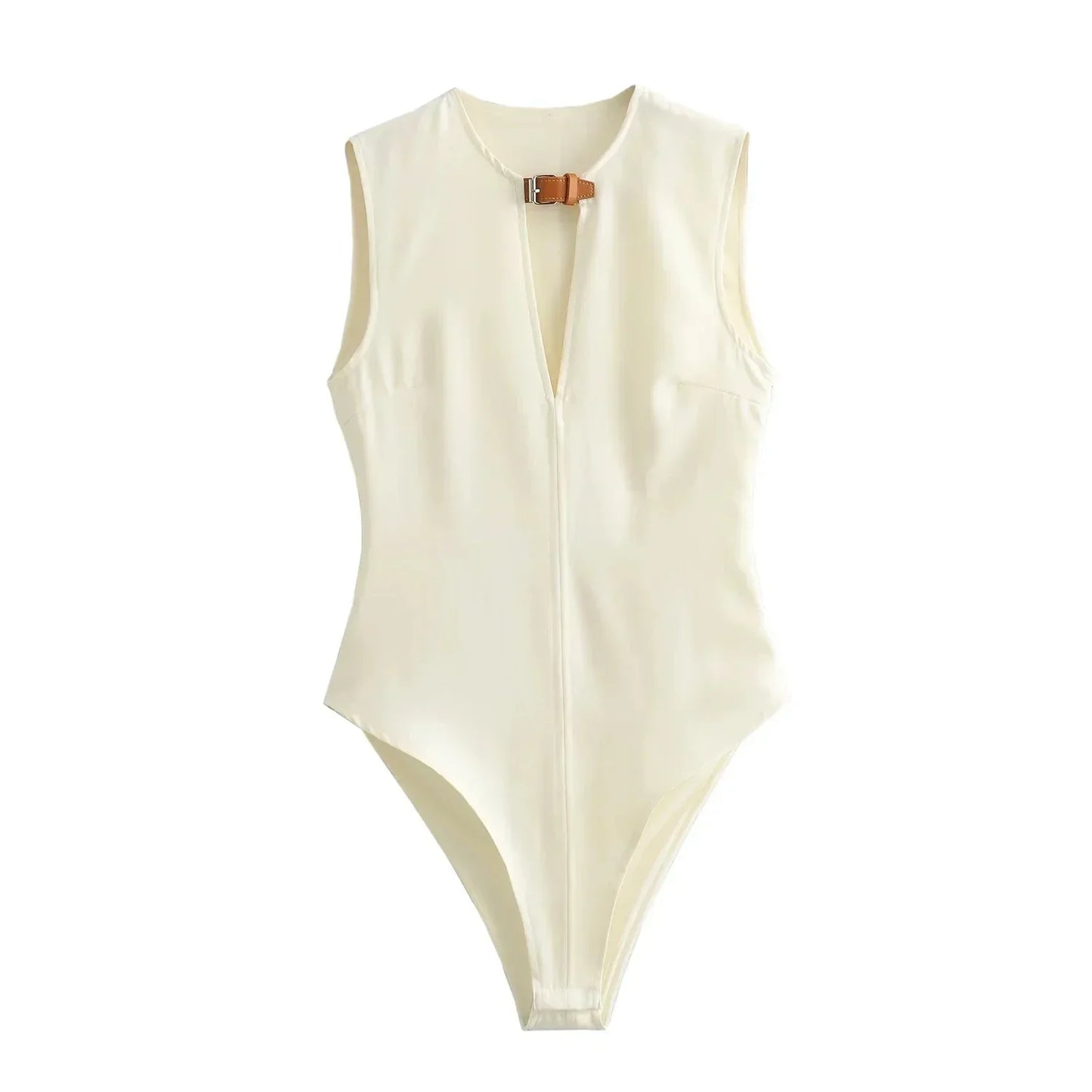 Luvik | Slim Fit Hihaton Vetoketjullinen Bodysuit naisille