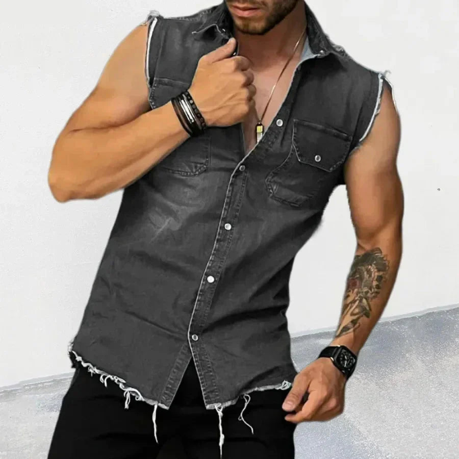 Luvik | Ärmellose Hip Hop Jeansweste Für Herren