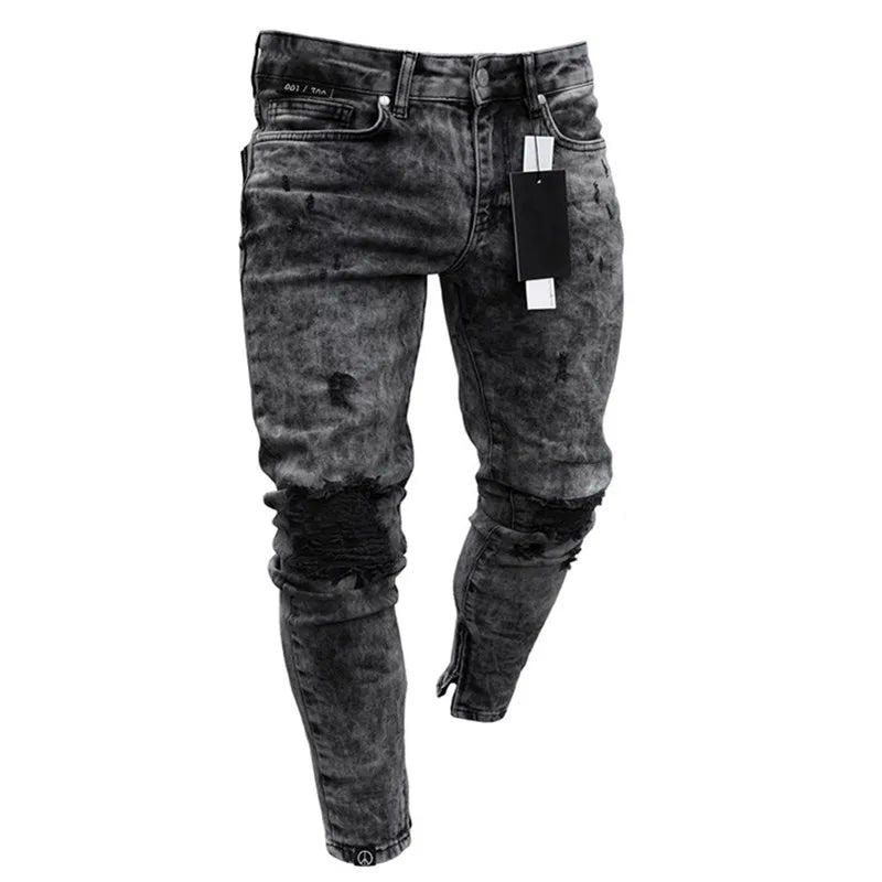 Luvik | Herren Cargojeans Aus Gewaschenem Denim Mit Mehreren Taschen