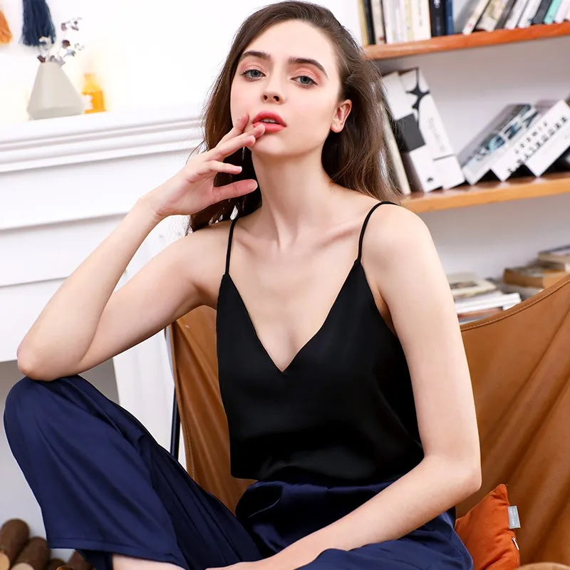 Luvik | Kaula Satin Crop Top Naiset