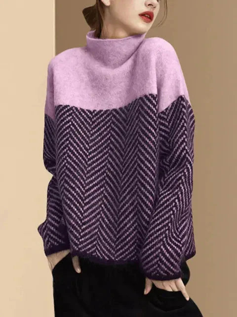 Luvik | high collar loose soft knit
