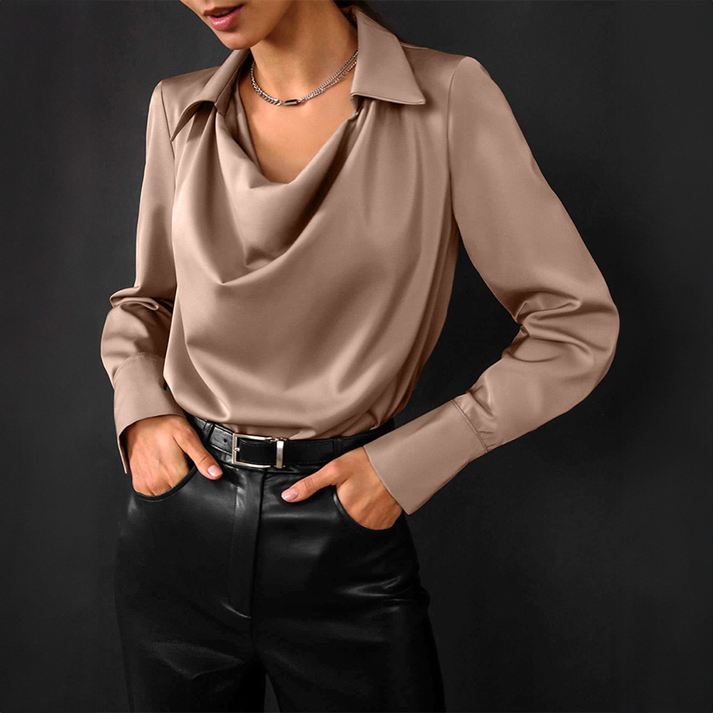Luvik | Luxe Satinipusero V-pääntietä Ajaton Eleganssi & Vaivaton Tyylikkyys