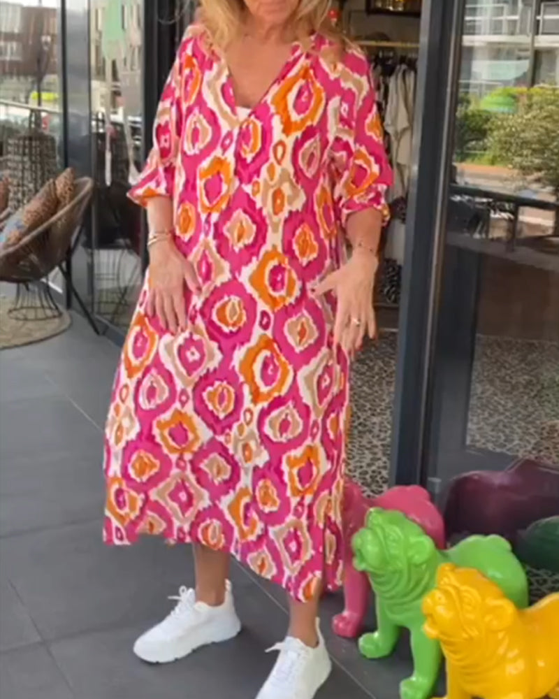 Luvik | Ru relaxed fit Puolihihat Pitkä mekko Rantal dress