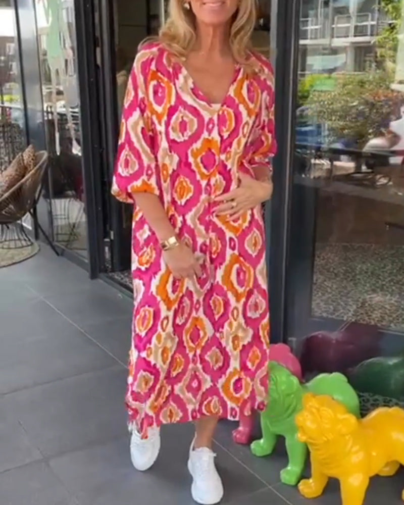 Luvik | Ru relaxed fit Puolihihat Pitkä mekko Rantal dress