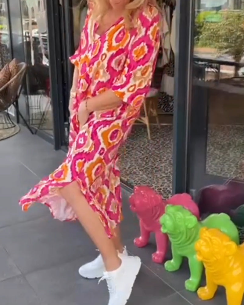 Luvik | Ru relaxed fit Puolihihat Pitkä mekko Rantal dress
