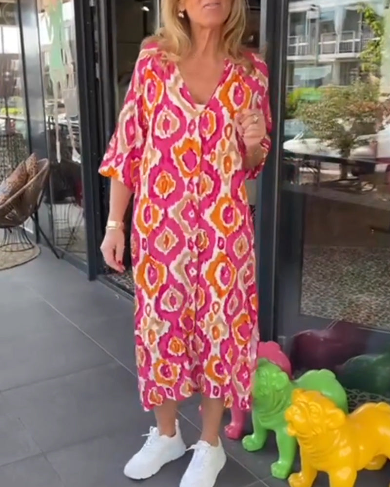 Luvik | Ru relaxed fit Puolihihat Pitkä mekko Rantal dress