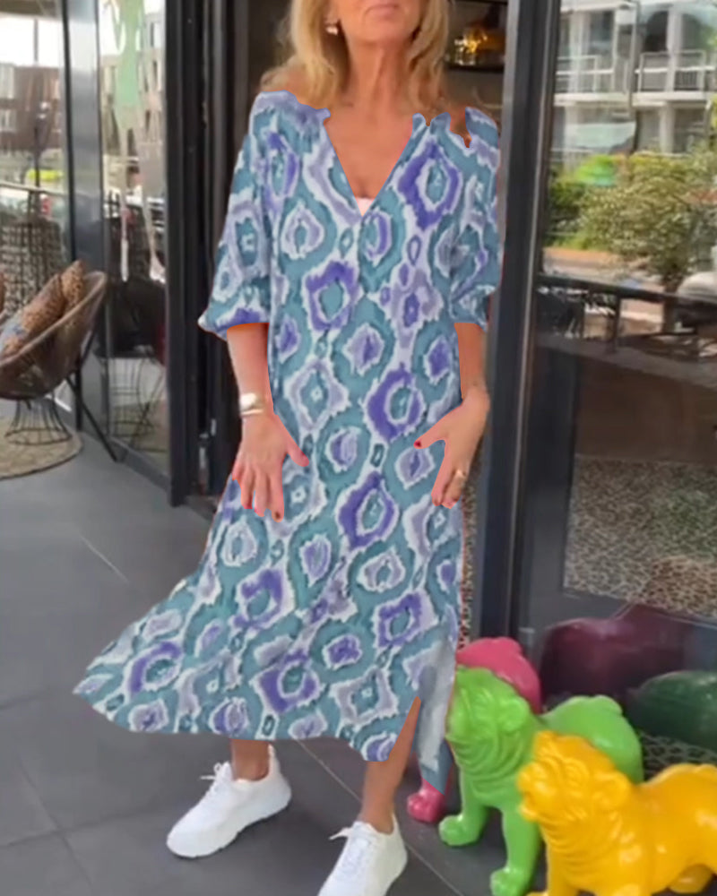 Luvik | Ru relaxed fit Puolihihat Pitkä mekko Rantal dress