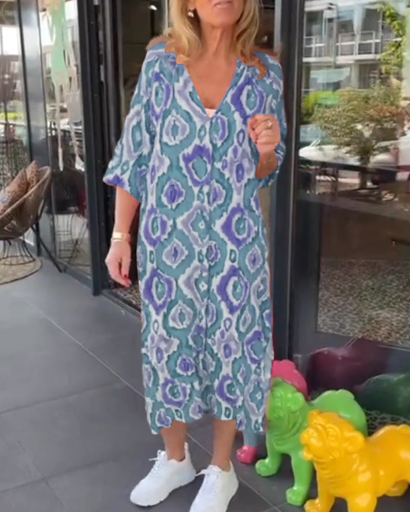 Luvik | Ru relaxed fit Puolihihat Pitkä mekko Rantal dress