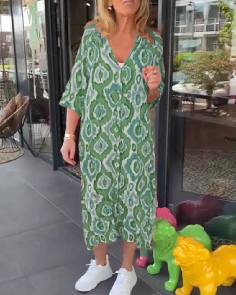 Luvik | Ru relaxed fit Puolihihat Pitkä mekko Rantal dress