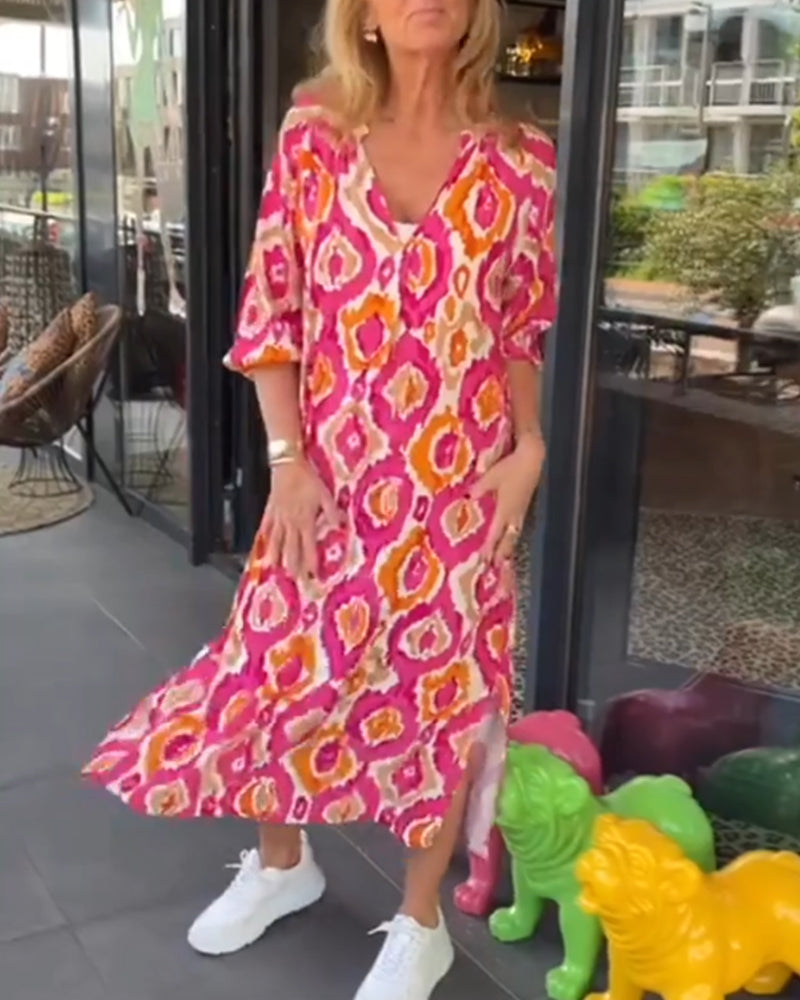 Luvik | Ru relaxed fit Puolihihat Pitkä mekko Rantal dress