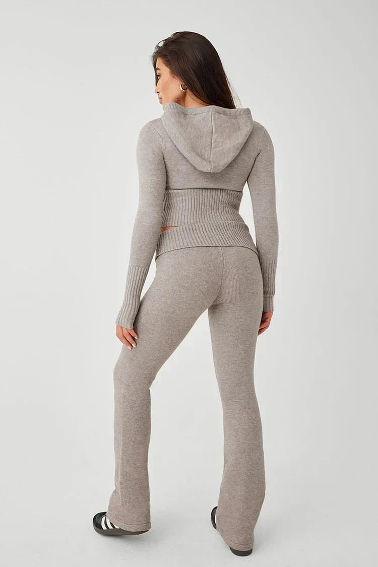 Luvik | Neulottu Setti Hupparipaita Neulottu Cardigan Neulottu Setti Loungewear Naisille