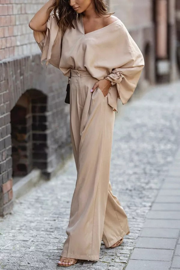 Luvik | Newport Look Kimono Leveät housut Puku