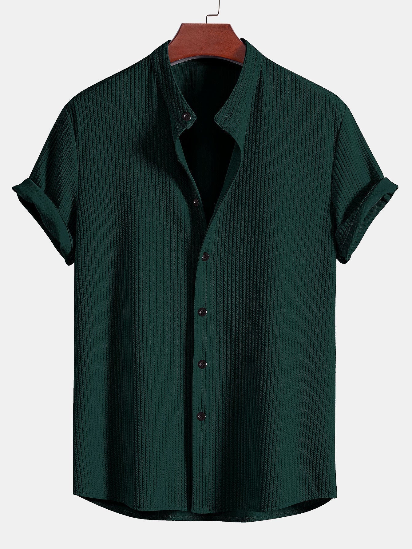 Luvik | Ribbed Stand Collar Blouse