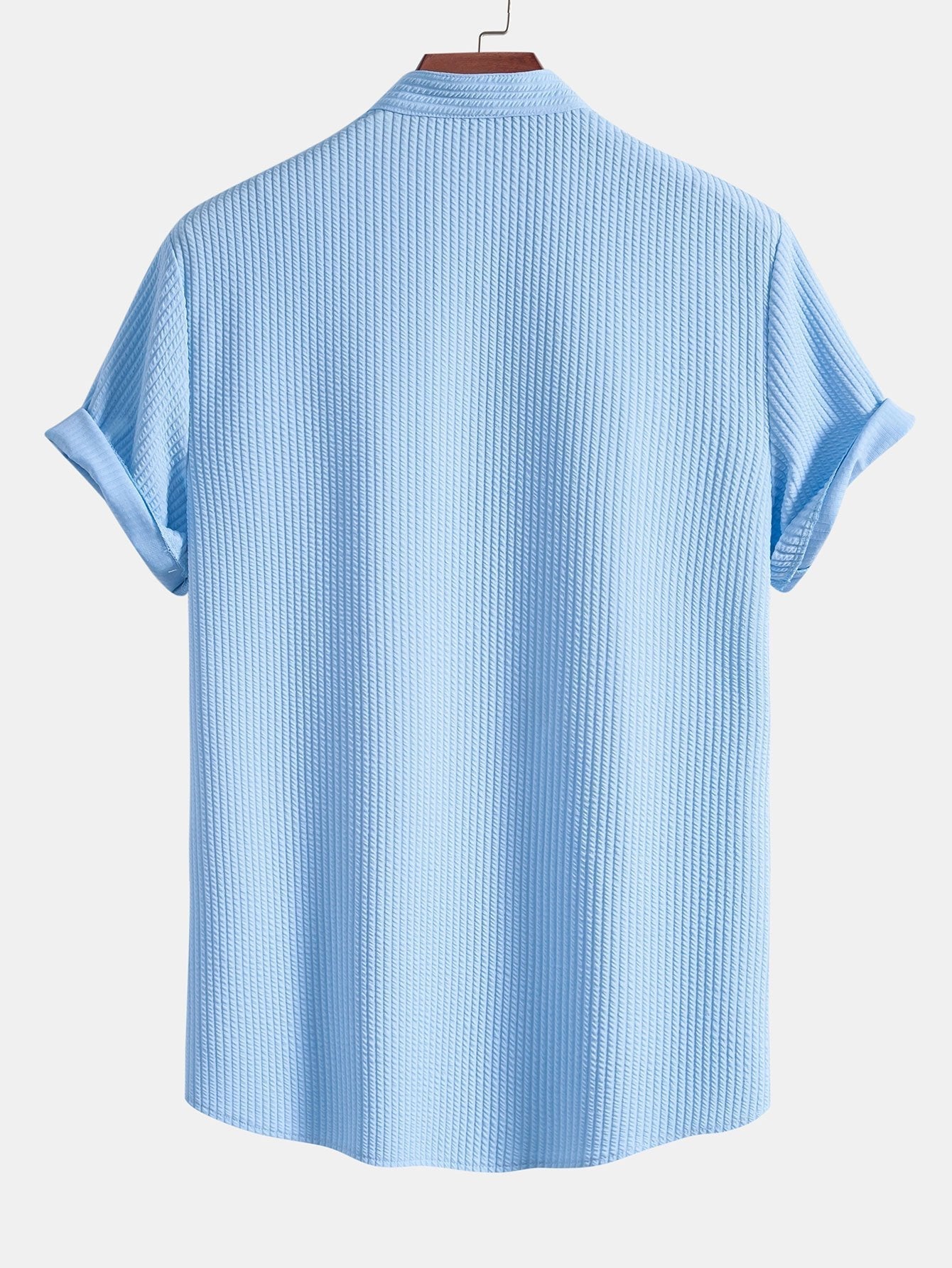 Luvik | Ribbed Stand Collar Blouse