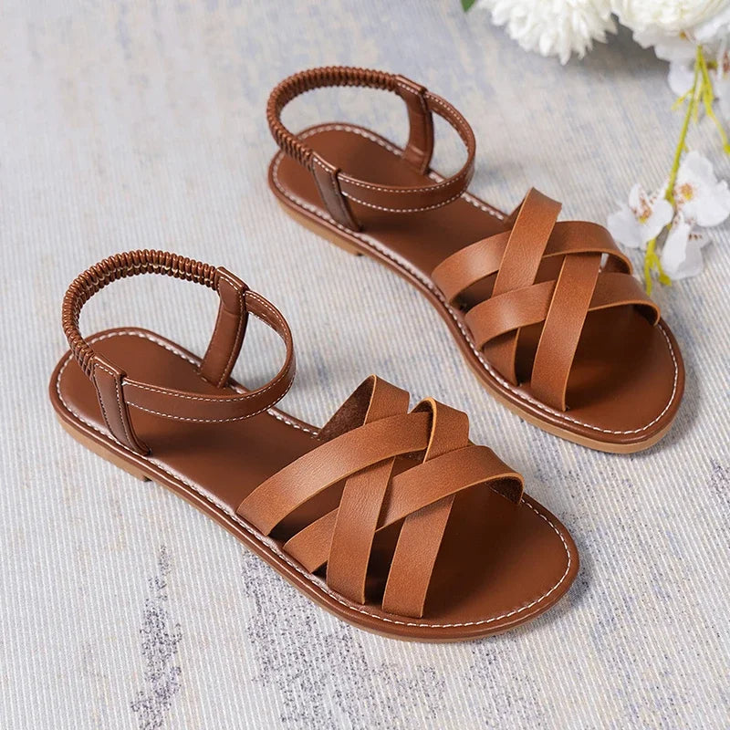 Luvik | Litte Roman tyyli Sandalet Nahka Slip on