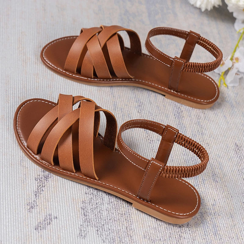 Luvik | Litte Roman tyyli Sandalet Nahka Slip on