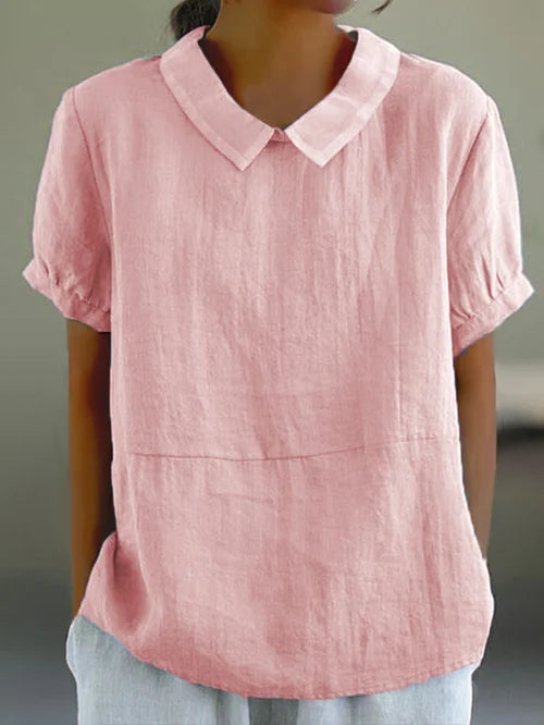 Luvik | Puuvilla and linen solid color shirt
