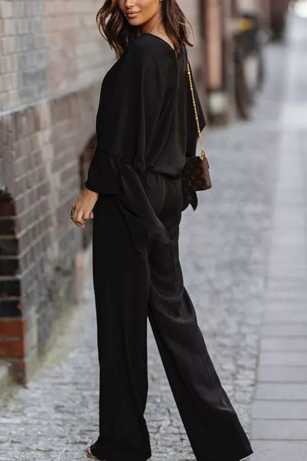 Luvik | Newport Look Kimono Leveät housut Puku