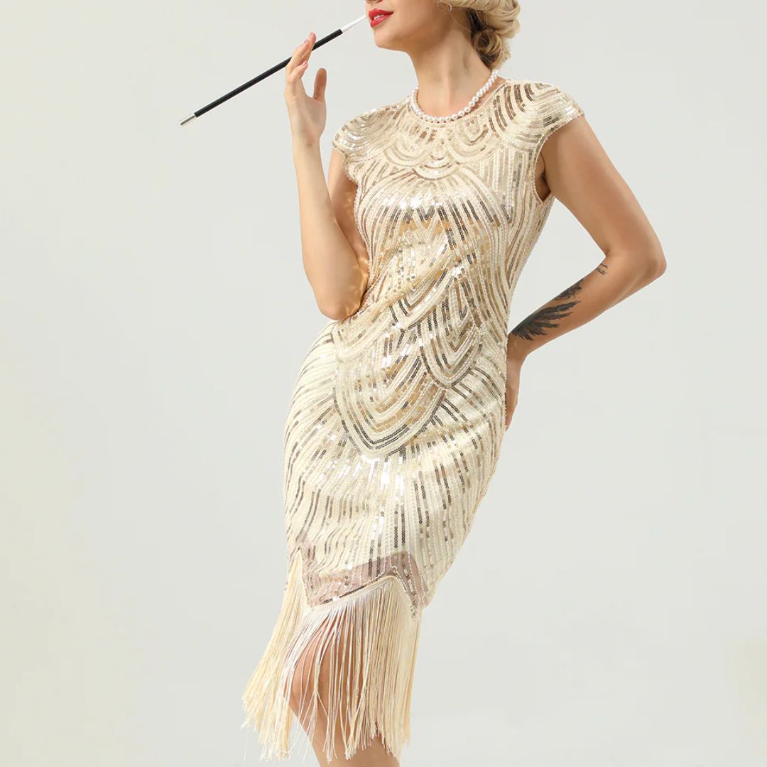 Luvik | 1920-luvun Gatsby-tyylinen kimaltava mekko