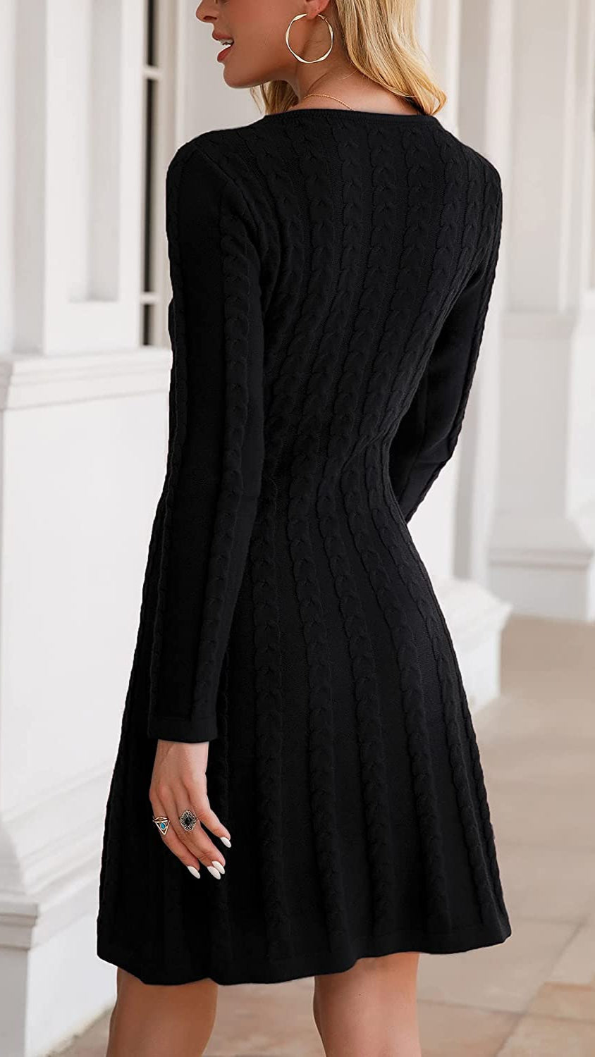 Luvik | Mukava Slim Fit Neulemekko Pitkillä Hihoilla