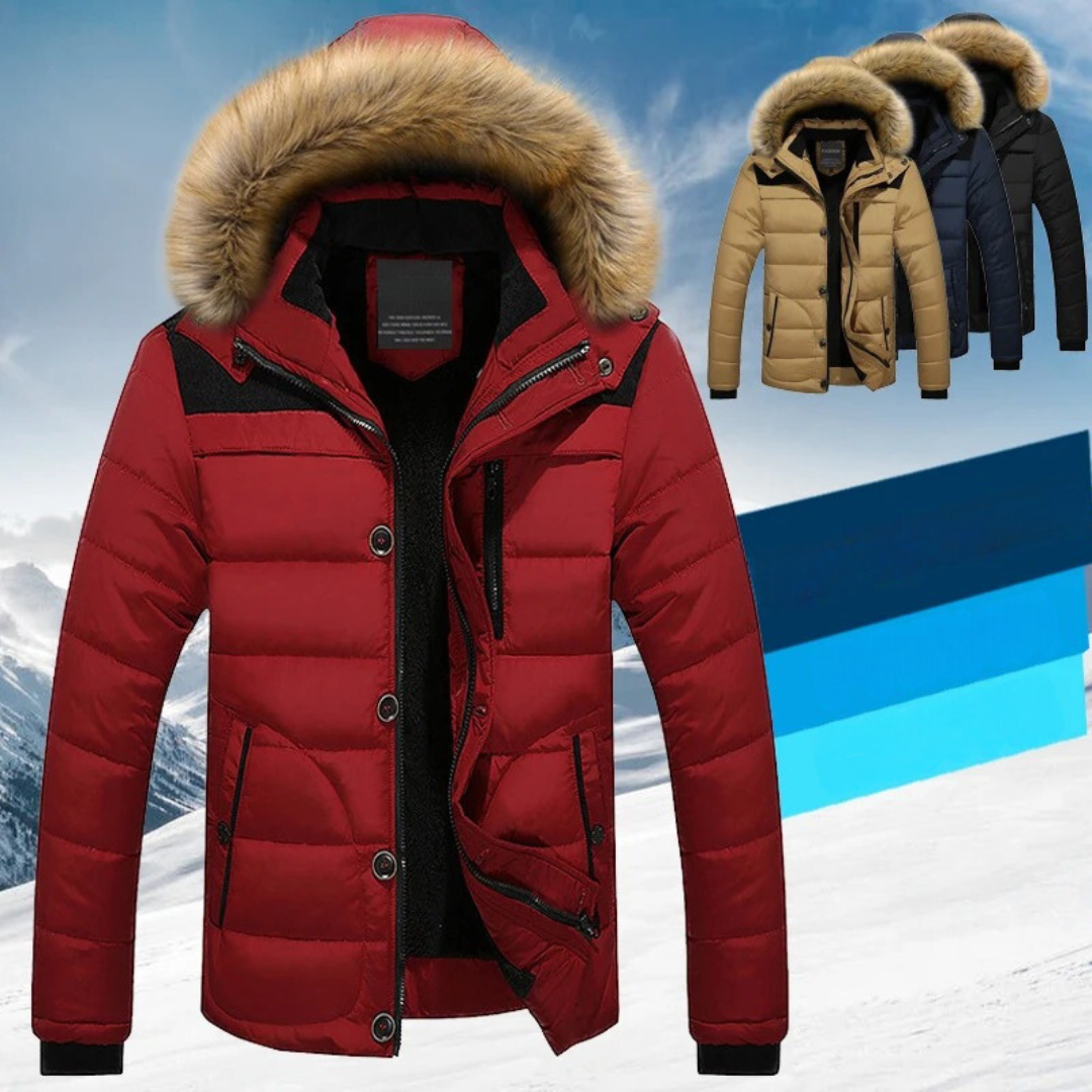 Luvik | Miesten Fleece turkis alas puuvilla Parka