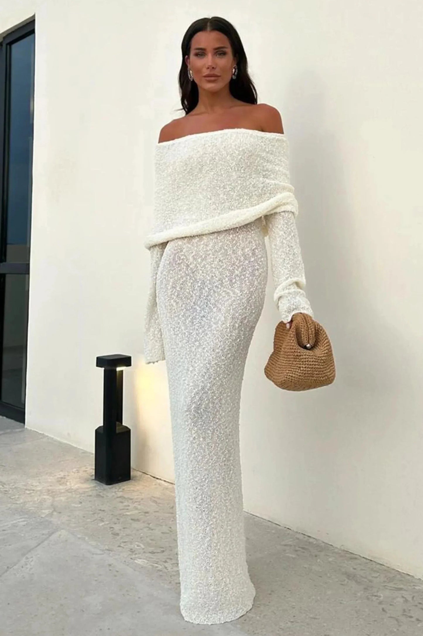 Luvik | Off Shoulder Neule Maksimekko