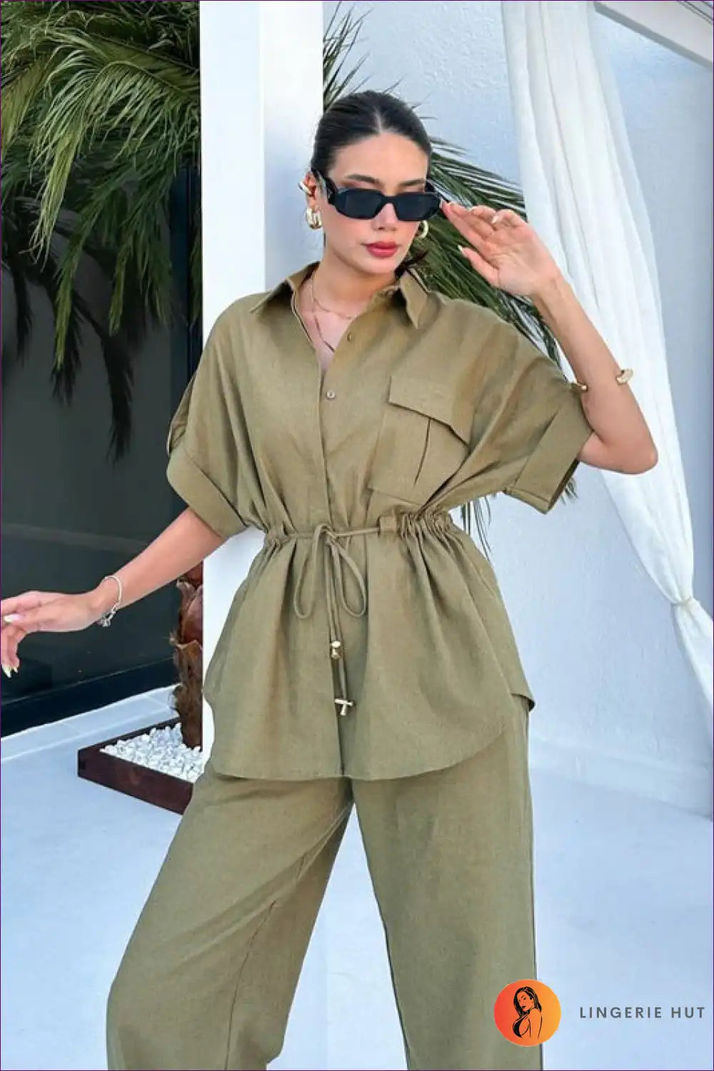 Luvik | Luksus Safari Chic Co-ord Set - Vaivaton eleganssi modernille naiselle