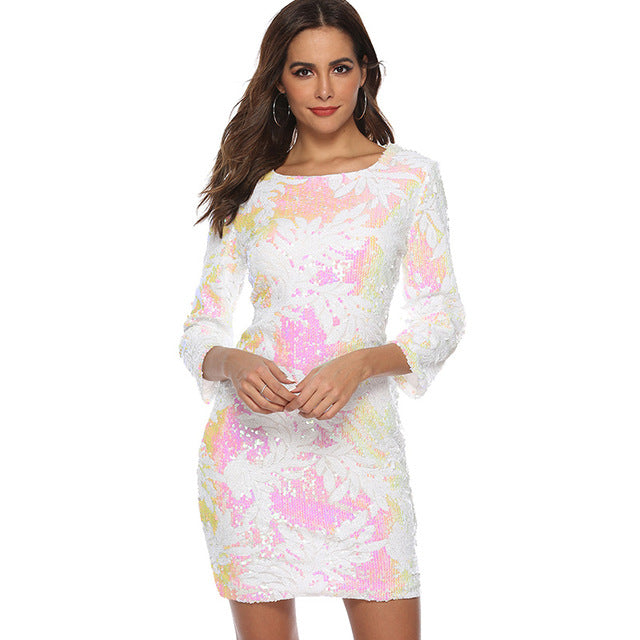 Luvik | Keep On Floral Glitter Mini Mekko