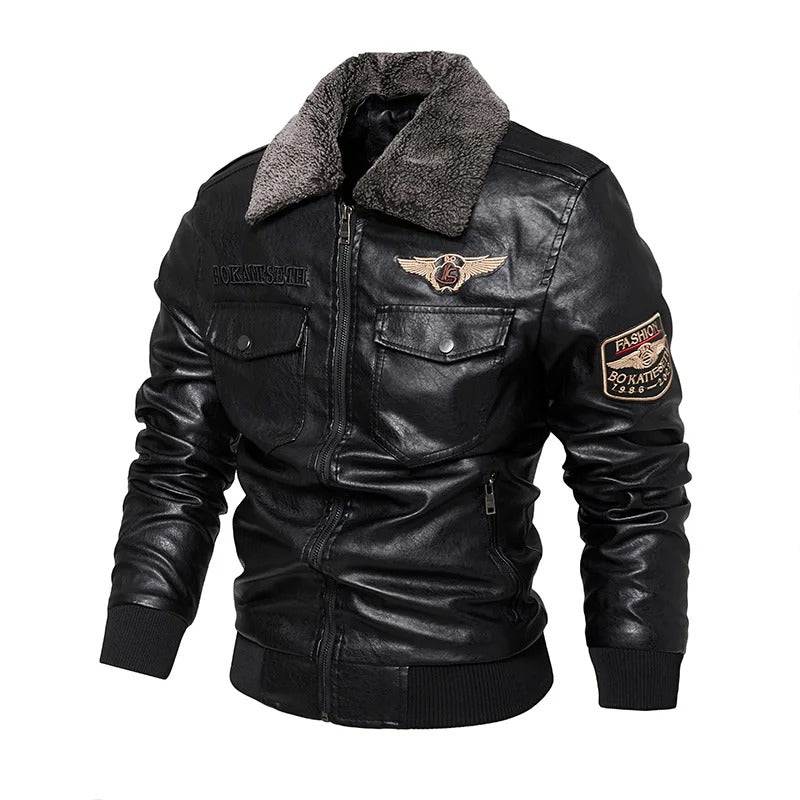 Luvik | Miesten rento lämmin Biker takki