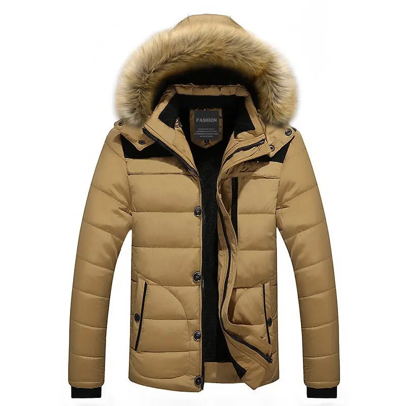 Luvik | Miesten Fleece turkis alas puuvilla Parka