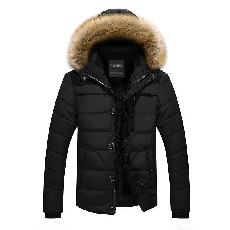 Luvik | Miesten Fleece turkis alas puuvilla Parka