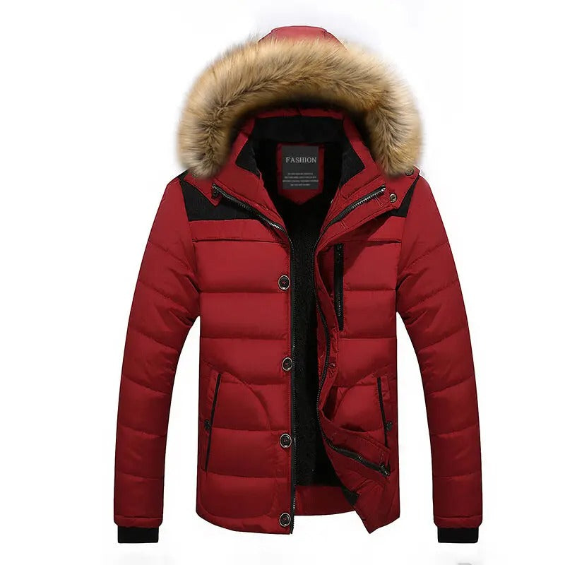 Luvik | Miesten Fleece turkis alas puuvilla Parka