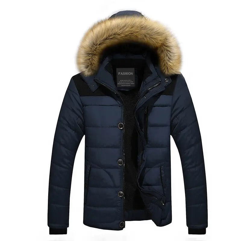 Luvik | Miesten Fleece turkis alas puuvilla Parka